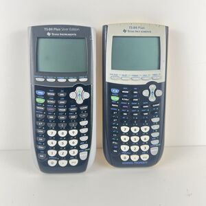 LOT of 2 Texas Instruments TI-84 Plus  Graphing Calculator,Missing Battery Cover